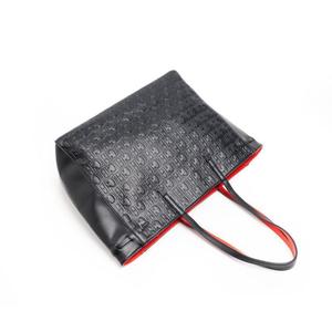 <span class=keywords><strong>Chhc</strong></span>, bolso de mano multiusos de gran capacidad para mujer, Color puro, letra clásica en relieve, informal, versátil, impermeable, de poliéster - Product Image 5