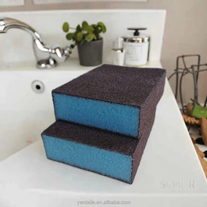Chất Lượng Tốt Nhà Bếp Gỉ Làm Sạch Emery Miếng Bọt Biển Carborundum Miếng Bọt Biển Chậu Chảo Món Ăn Scrubber Bàn Chải - Product Image 3