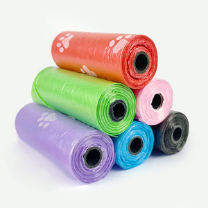 Bolsas para excrementos de mascotas, 6 rollos, biodegradables, compostables, a prueba de fugas, ecológicas, para perros, gatos, paseos al aire libre, estilo simple, de plástico - Product Image 5