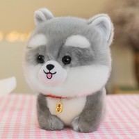 Peluches Teddy Pets, chiot réaliste, peluche moelleuse, jouet en peluche mignon, petit chow, pomeranian, corgi, yorkie, avec un charme, cadeau pour fille