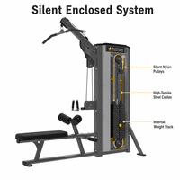 Appareil de musculation professionnel multifonction en acier, réglable, pour tirage haut-bas, double entraînement dorsal, Lat Pulldown et Rameur basse, robuste