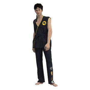 Tenue d'arts martiaux de qualité supérieure, figurine d'<span class=keywords><strong>action</strong></span> pour Halloween, hommes, vente en gros à bas prix, uniforme <span class=keywords><strong>Cobra</strong></span> Kai noir, uniforme de karaté - Product Image 3
