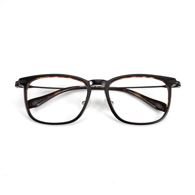 90003 High Quality Acetate Titanium Spectacle Frame Vintage IP Plating Stylish Square Design Big Eyewear for Men Women's Reading