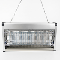 Mata Insectos de Alta Eficiencia Ultra Delgado con Carcasa Metálica, Trampa para Mosquitos Anti-táctil con 2 Luces LED UV de 15L JX70