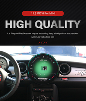Mini Cooper Carplay 11,8 pouces R56 2007-2010 Android Auto Écran miroir GPS Amplificateur DSP 8 Go de RAM 64 Go de ROM