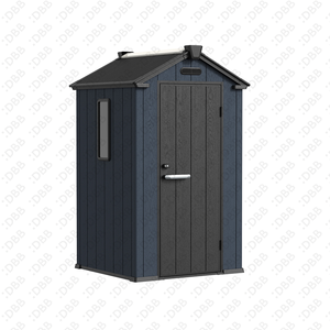<span class=keywords><strong>Abri</strong></span> <span class=keywords><strong>de</strong></span> <span class=keywords><strong>jardin</strong></span> moderne en résine avec toit à pignon <span class=keywords><strong>de</strong></span> 1,2 m, <span class=keywords><strong>4x4</strong></span>, à double paroi, renforcé en acier, compatible solaire, étanche, résistant aux UV, sans entretien - Product Image 1
