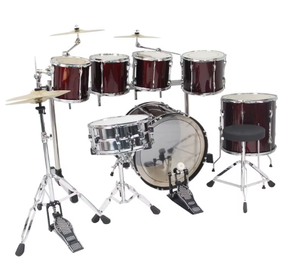 OEM ODM Chrome Stand Drums Set for 5 drums and 2 cymbals Musical Instrument Cheap Drum Sets with Cymbals - Product Image 6
