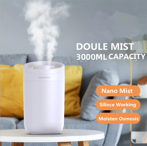 Công suất lớn 3000ml xách tay hộ gia đình siêu âm đôi khuyếch tán hương liệu máy tạo độ ẩm khuếch tán - Product Image 5