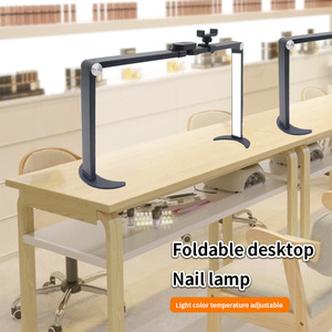 45W <b>Foldable</b> LED Table Lamp Rhinestone Nail <b>Desk</b> Light Adjustable Brightness for Eyelash Salon - Product Image 1