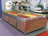 Klantspecifieke kleurstabiele supermarkt fruit- en groentepoedercoating metalen kantoorartikelenwinkel boetiek apotheek gondola schap