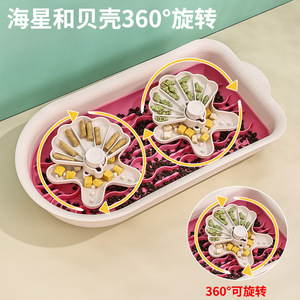 Jouet éducatif rotatif pour chien, double gamelle à alimentation lente, amovible et lavable, avec rebord haut anti-renversement et - Product Image 4