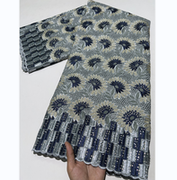 Tissu en Dentelle Suisse 3816 Lourdement Perlé Brodé Lafaya Tissus Africains 100% Coton Dentelle Suisse Voile Style Populaire de Dubaï