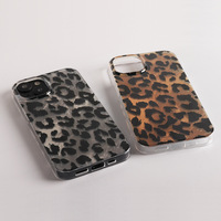 IMD Luxe Double Couches Léopard Cool Aurora perle Shell Motif Magnétique Téléphone étui pour iphone 16 15 14 13 12 Pro Max Plus