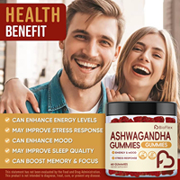 BioFlex Direct 1000mg Ashwagandha Gummies anti-stress saveur fraise naturelle Formule personnalisée pour adultes