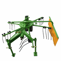 Agrafeuse à foin rotative à trois points, entraînée par la prise de force, pour une répartition uniforme de l'herbe, faible perte de foin, durable, à ressort
