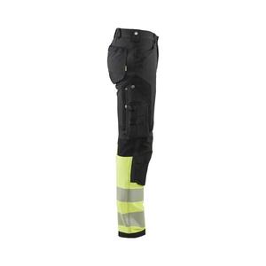 BLAKLADER - 119316429933C48 Hi-Vis Pantalones elásticos de 4 vías sin bolsillos para uñas Negro/Amarillo-EAN 7330509842287 ROPA DE TRABAJO DE 2017 - Product Image 4