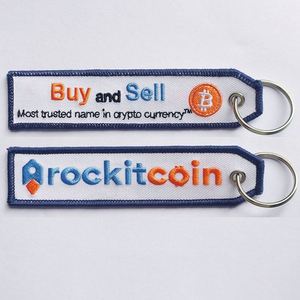 Custom 3D Fabric Anime Embroidery <b>Key</b> <b>Tag</b> Woven Logo Jet <b>Tag</b> for Promotional Keychains & Carabiners - Product Image 3