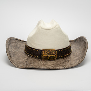 Sombrero de Vaquero Occidental de Ala Curva de Cuero Sintético con Estampado de Serpiente, Estilo Nuevo, Unisex, para Viajes al Aire Libre, Estilo Étnico, Fedora con Borde Enrollado - Product Image 2