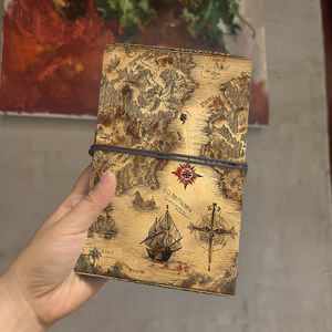 A6 Rétro Agenda Quotidien Épais Rétro Jaune Papier Pages Vierges Excellent Cadeau de Réunion Souvenir de Noël Onboarding Schedule P - Product Image 3