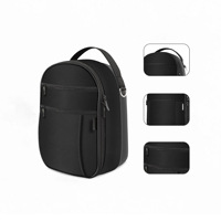 Étui pour casque de réalité virtuelle de jeu imperméable, antichoc, anti-poussière, durable, en métal/plastique, fermeture éclair, mousse EVA, design personnalisé, poignée en tissu noir