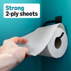 <span class=keywords><strong>Papel</strong></span> <span class=keywords><strong>Higiénico</strong></span> For Basics de 2 Capas, Pulpa de Madera Suave, 30 Rollos (5 Paquetes de 6), 350 Hojas por Rollo, Seguro para Fosas Sépticas, Equivalente a 185 Rollos - Product Image 2