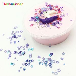 Nouveau produit 2019 : Kit de pâte à modeler éducative pour enfants, slime rose soyeux et duveteux, slime licorne certifié sûr - Product Image 2