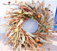 QSLH - T242 Couronne décorative d'automne 24 pouces Couronne d'automne pour porte d'entrée ou murale