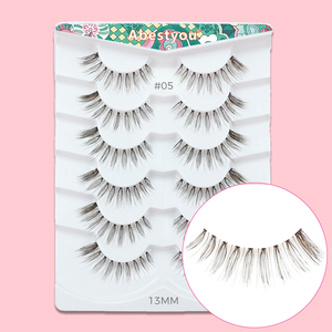 Pestañas Postizas Abestyou Marrón, Imitación de Visón, Hechas a Mano, Banda Transparente Invisible, Naturales, Suaves, Reutilizables, Extensión de Pestañas - Product Image 1