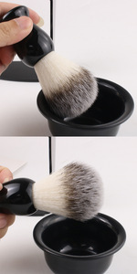 Pennello da <span class=keywords><strong>Barba</strong></span> CLOUD di Alta Qualità per Uomo, Setole Sintetiche Morbide, Strumento per Rasatura con Manico in Legno per Barbieri e Saloni - Product Image 6