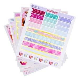 Hoja de Pegatinas Personalizadas con Corte Kiss Cut y Lámina Dorada para Planificador, Tamaños A5 y A6 Disponibles, Fabricante de Suministros para Diario - Product Image 3