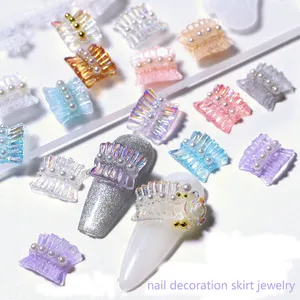 Rhinestones 3D Metal Summer Butterfly 2021 New Design Professional Nail Art Sticker Decals Candy Glitter Nail Decorations