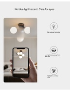 Lustre suspendu LED en fer et verre, design nordique, luxe léger, moderne et minimaliste, 3 couleurs, intensité réglable, pour chambre à coucher