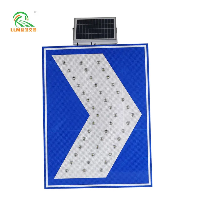 LED Solar Arrow Sign segnale di freccia direzionale freccia di sicurezza segnaletica stradale segnaletica stradale per la sicurezza del traffico