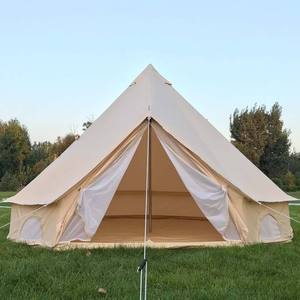 Tente de glamping ZHUNIU de luxe, grande taille 5M, type tipi/yurt, pour le camping familial en plein air, en toile. - Product Image 4