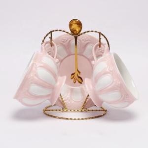 Juego de café y té en relieve europeo al por mayor personalizado Taza de cerámica con caja de regalo - Product Image 4