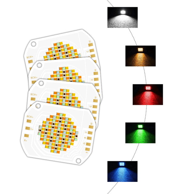 High Quality 3545 COB LED Chip 350W 45V 48V Sport Lights Chip Five Color COB LED Chips for Indoor