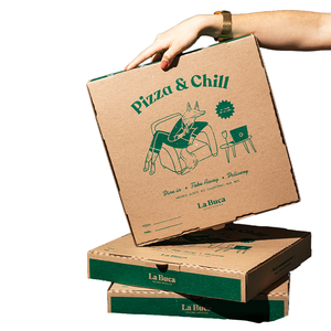 Boîtes à pizza en carton recyclable, écologiques, durables, pour la livraison de plats à emporter, emballage pour la livraison de nourriture rapide, boîte d'expédition - Product Image 1