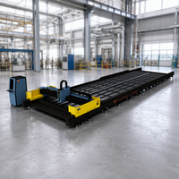 Machine laser à fibre CNC robuste avec refroidissement par eau et contrôle Cypcut pour la découpe de tôles d'acier et de profilés métalliques de grand format
