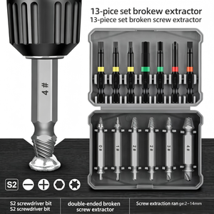 Extractor de tornillos en espiral métrico para tornillos o pernos dañados por chorro de arena, DIY - Product Image 4