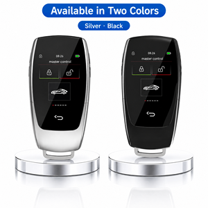 กุญแจรถอัจฉริยะ LCD อเนกประสงค์ เพิ่<span class=keywords><strong>ม</strong></span>ระบบเข้ารถแบบไร้กุญแจสำหรับรถยนต์สตาร์ทแบบปุ่มเดียวทุกคัน <span class=keywords><strong>โครง</strong></span>อะลู<span class=keywords><strong>ม</strong></span>ิเนียมอัลลอยด์ หน้าจอกระจกนิรภัย รีโมทคอนโทรล - Product Image 1