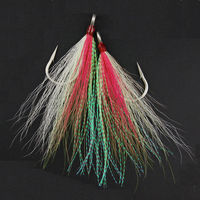 10 pièces/sac Bucktail Teasers crochet de pêche bouchons de pêche en eau salée leurres Teaser queue plate-forme crochets Super forts