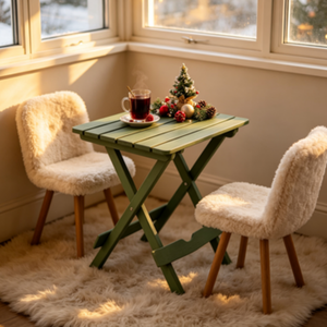Tavolino Pieghevole a Due Livelli in <span class=keywords><strong>Legno</strong></span> Massello, Grande Capacità, Leggero e Resistente, per Attrezzatura <span class=keywords><strong>da</strong></span> Campeggio e Arredamento <span class=keywords><strong>da</strong></span> <span class=keywords><strong>Esterno</strong></span> - Product Image 1