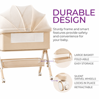 Lit bébé multifonctionnel avec moustiquaire, lit d'appoint pour bébés, berceau pour enfants, lit à bascule pour nouveau-nés