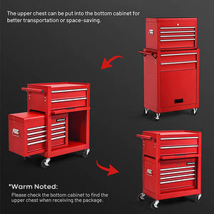 Caja de herramientas rodante OEM de alta resistencia con cajones, caja rígida OEM CRV, para taller, garaje, de acero inoxidable - Product Image 5