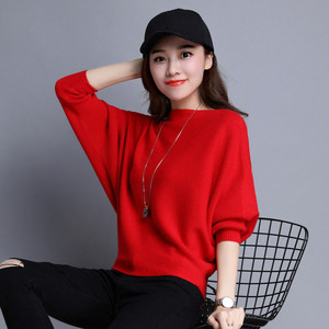 Nouveau <span class=keywords><strong>pull</strong></span> court ample pour femme style coréen avec manches chauve-souris, haut tricoté pour l'automne 2026 - Product Image 2