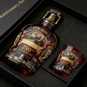 Nuova Bottiglia di Whisky in Vetro Edizione 1776-2026, Bottiglia per il 250° Anniversario degli Stati Uniti 'We the People' 2026 - Product Image 2