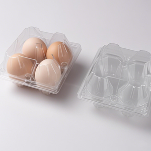 Boîte à œufs pliable en plastique transparent à usage unique, plateau à œufs en PP/PS avec capacité de 4/6/8/10/15 œufs - Product Image 2