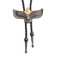 Cravate Bolo pour Homme Style Vintage Western en Denim, Pendentif Collier en Alliage Personnalisable avec Votre LOGO, Bouton de Vêtement Tendance