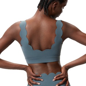 Top Sportivo Aoyema con Scollo a V, Imbottitura Push-up Integrata e Assorbimento degli Urti <span class=keywords><strong>per</strong></span> Corsa, Fitness e Yoga - Product Image 3