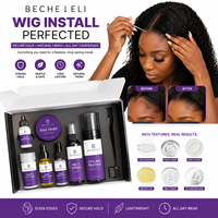 Kit d'installation de perruque : Gel de contrôle des bords, Colle adhésive pour lace wig, Spray fixateur, Cire coiffante en stick, Mousse coiffante forte tenue, Ensemble de soins capillaires
